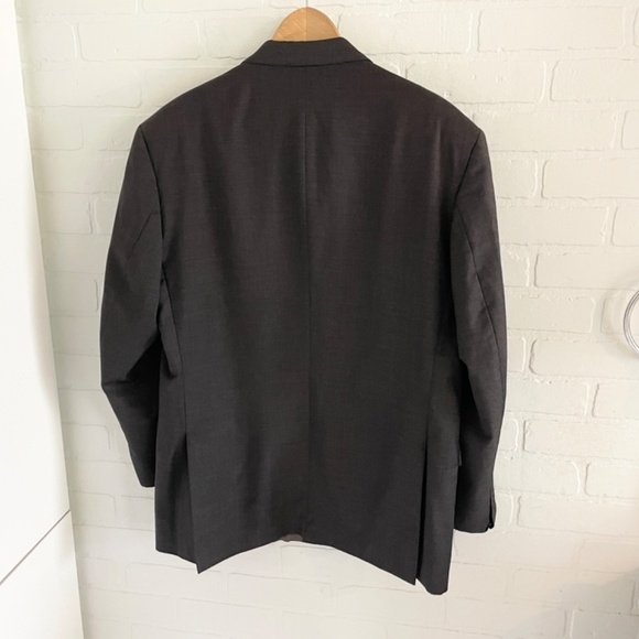 Loro Piana x Bayard Men’s Blazer Double Breasted Wool Black Dark gray Sz 54 - Picture 10 of 10